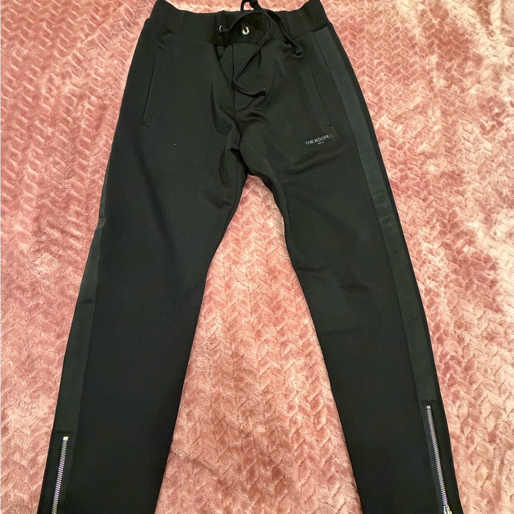 The Kooples Black Joggers with Ankle Zippers